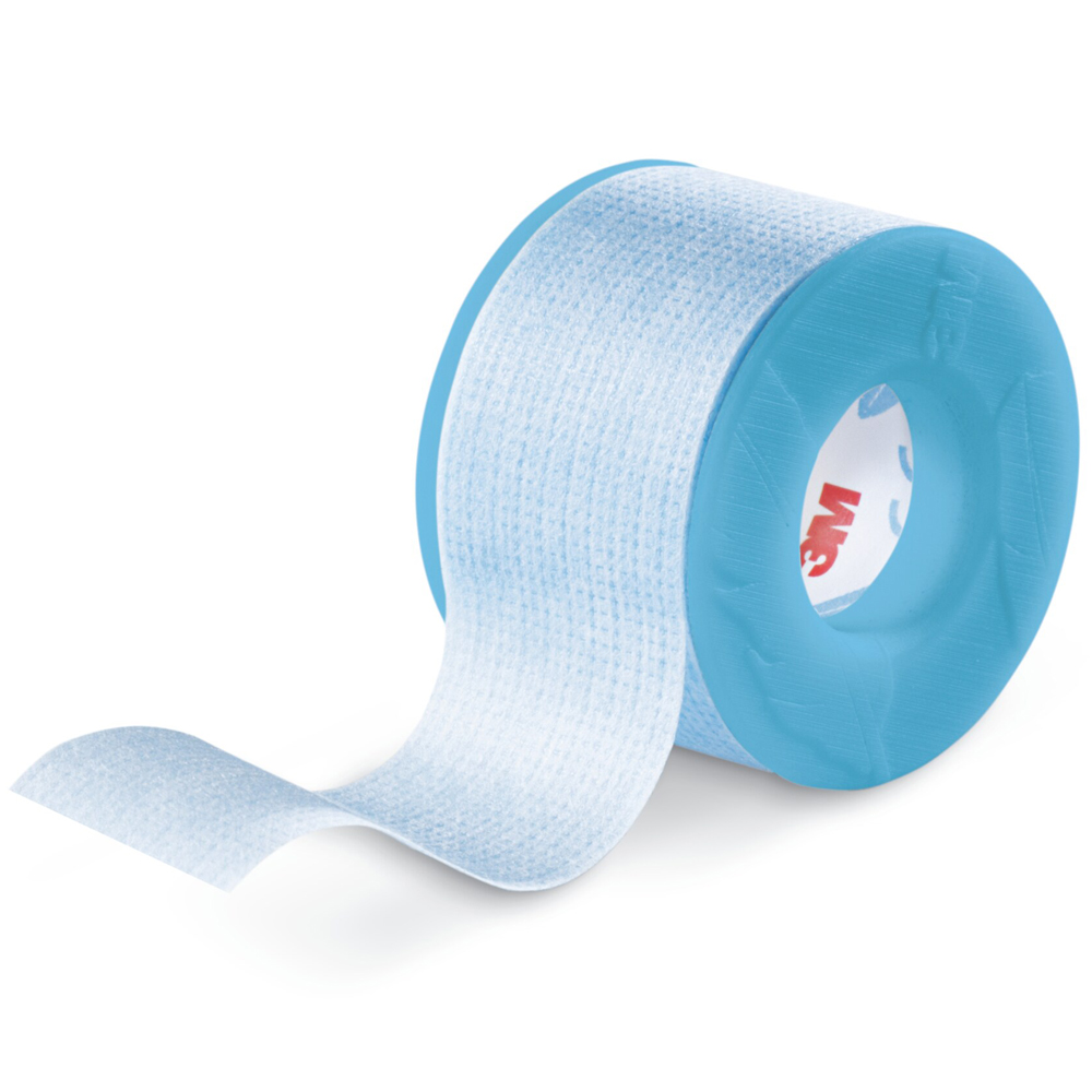 3M Micropore Medical Tape, Non-Sterile, Silicone, Blue, 2 in x 5 1/2 yds, 6  Rolls, 10 Packs, 60 Total