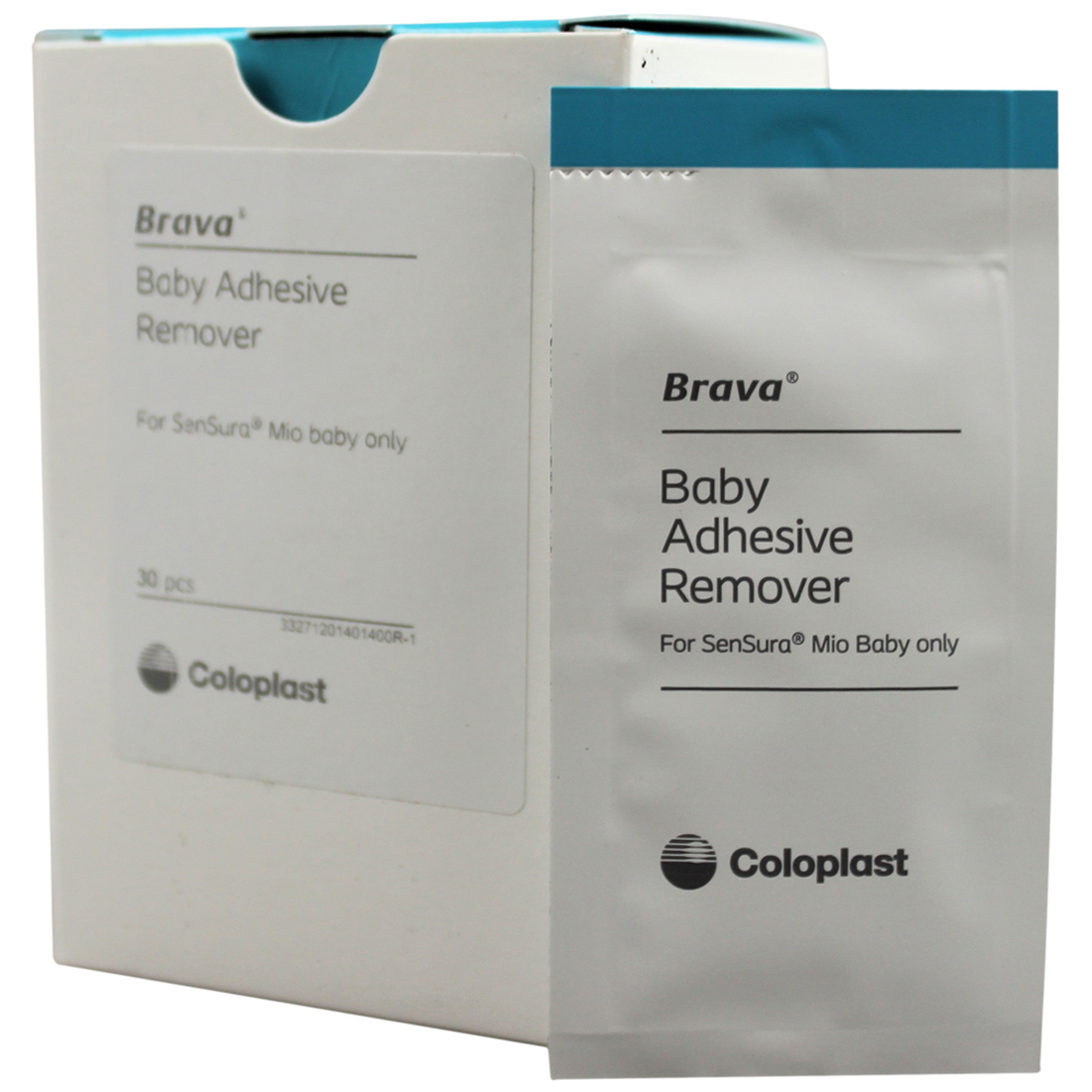 Coloplast 12014 Brava Baby Adhesive Remover Wipes, Box of 30 wipes – Ostomy  Care Supply