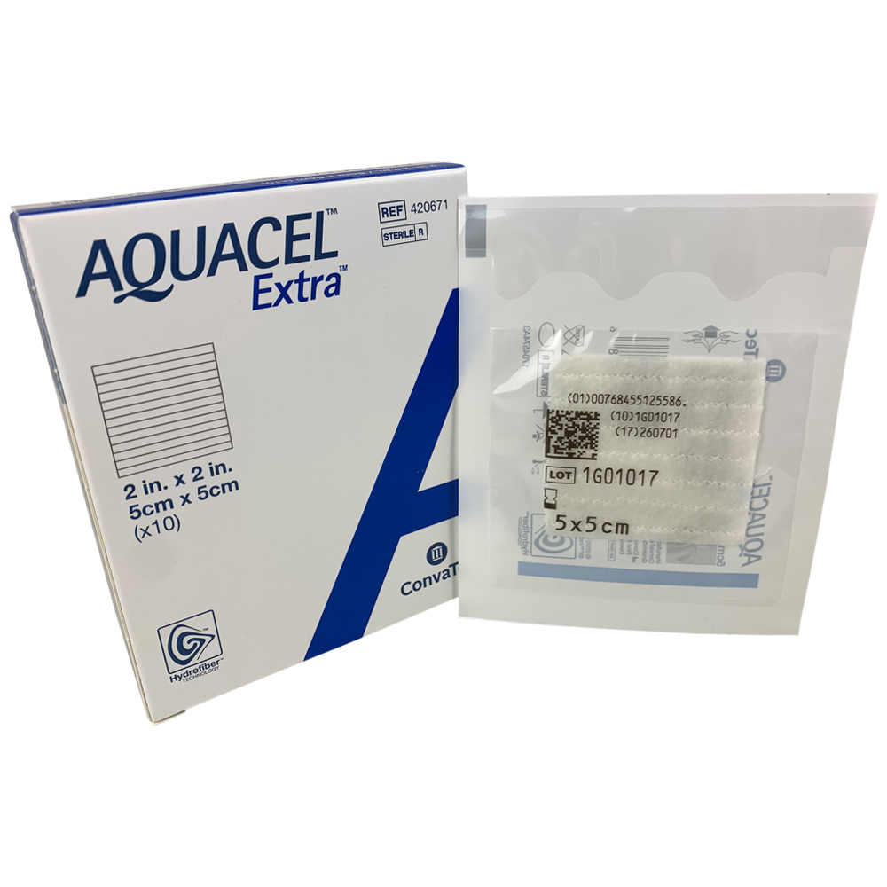 Aquacel Extra Hydrofiber Dressing | 6 x 6 inch | Box/5