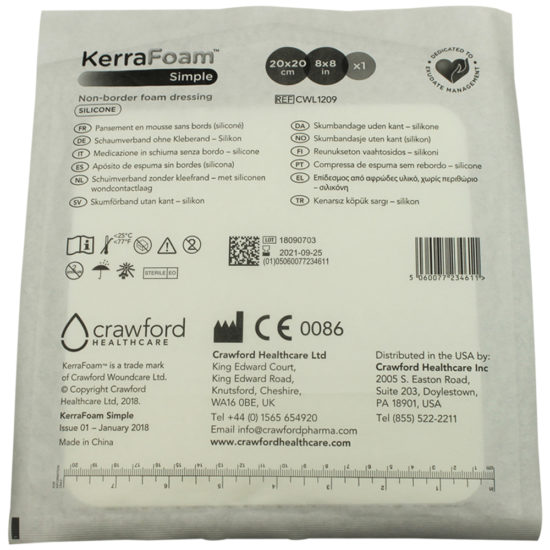 , KerraFoam Simple Silicone Foam Dressing