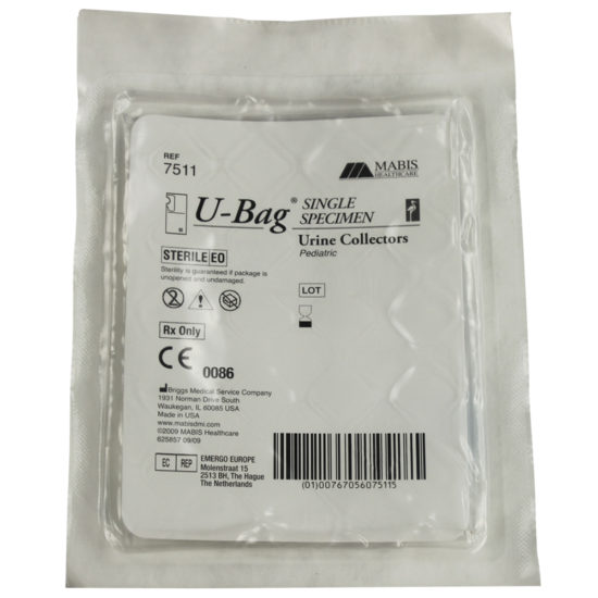 , Mabis U-Bag Pediatric Urine Collection Bag