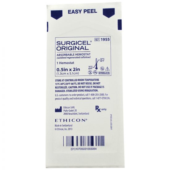 , SURGICEL Original Hemostat 0.5&#215;2 inch