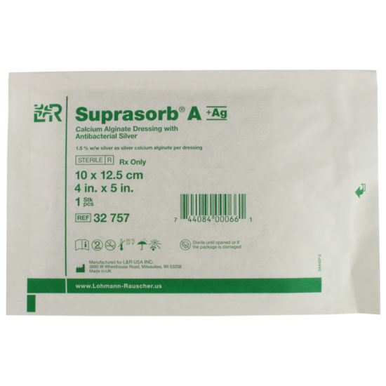 , Suprasorb A + Ag Antimicrobial Calcium Alginate Dressing