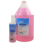 bottle of pink liquid cleanser