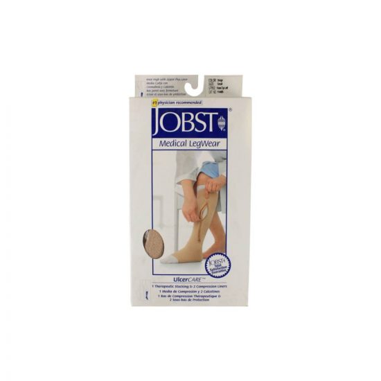 , Jobst UlcerCare Knee High Stocking with 2 Liners, Left Side Zipper