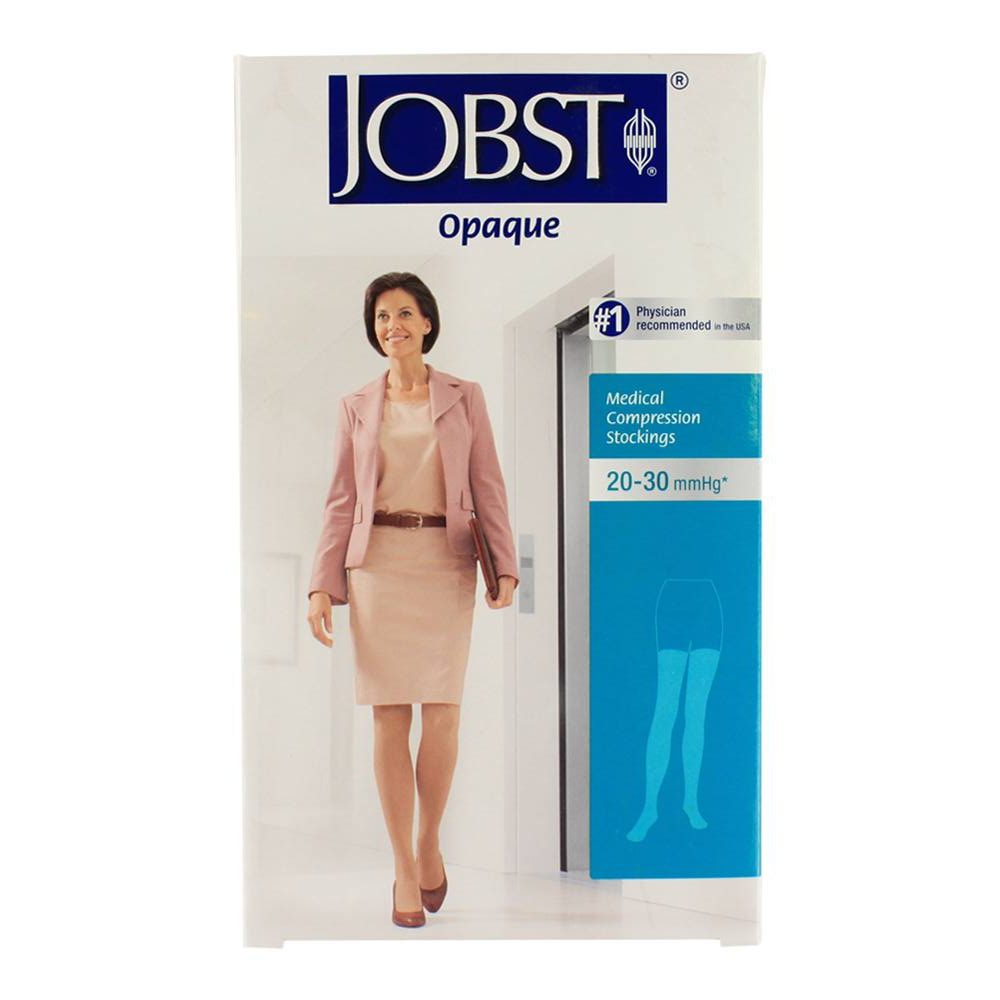Jobst Relief PETITE 20-30 mmHg OPEN TOE Thigh Highs with Silicone Top Band