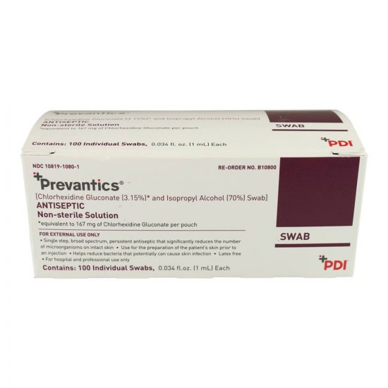 , Prevantics Chlorhexidine Gluconate Swab