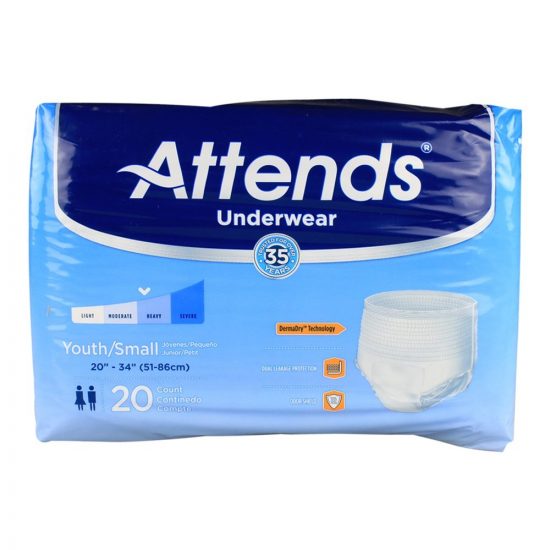 , Attends Absorbent Youth Underwear