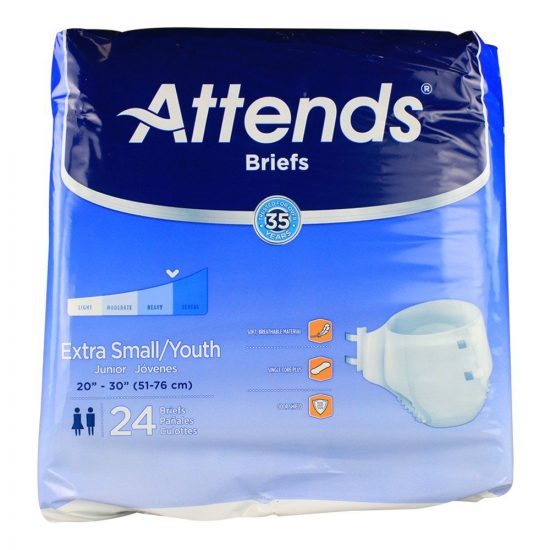 , Attends Extra Absorbent Breathable Briefs