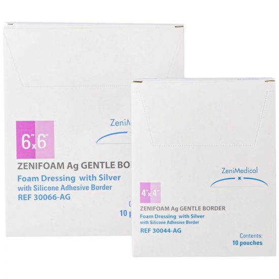 , ZeniFoam AG Gentle Dressing with Silicone Adhesive