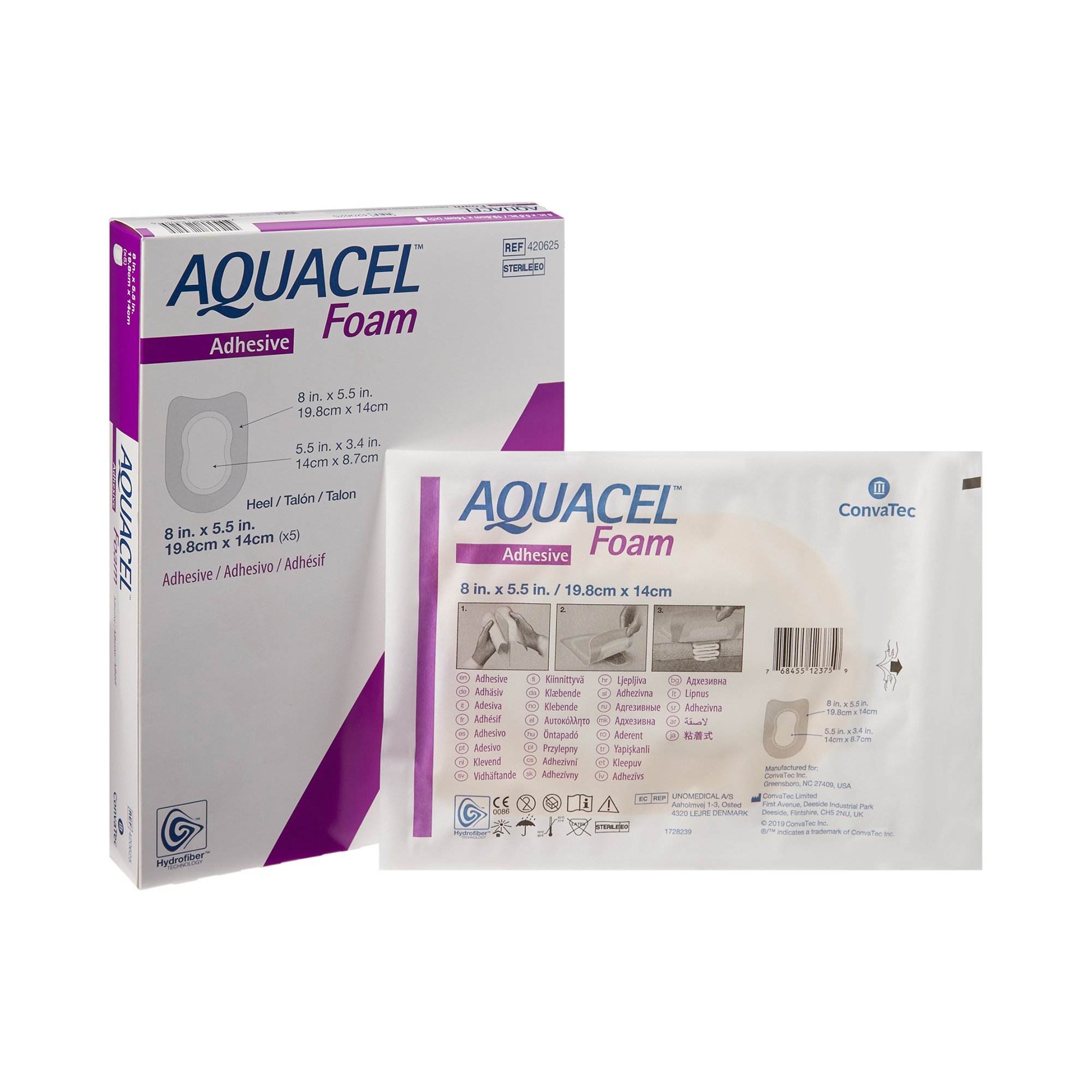 Aquacel Foam Dressing Adhesive Sacral 8 x 7 - Box of 5