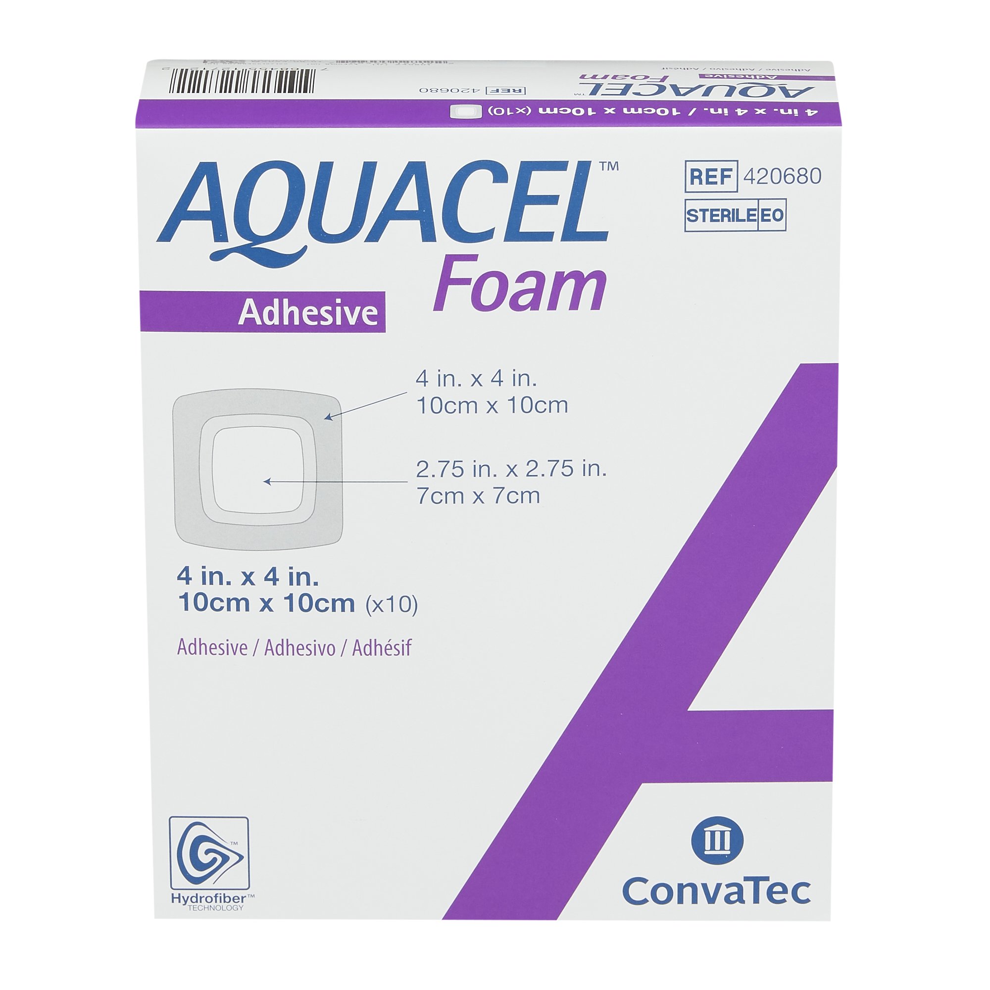 Aquacel Gelling Adhesive Foam Dressing 5 x 5 - 10/Box