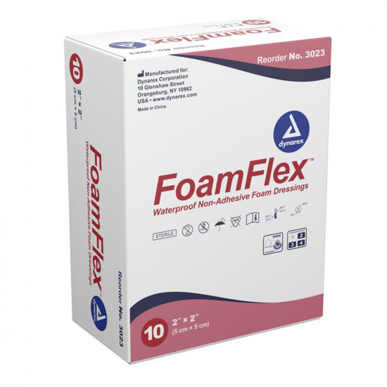 , FoamFlex Non-Adhesive Waterproof Foam Dressing
