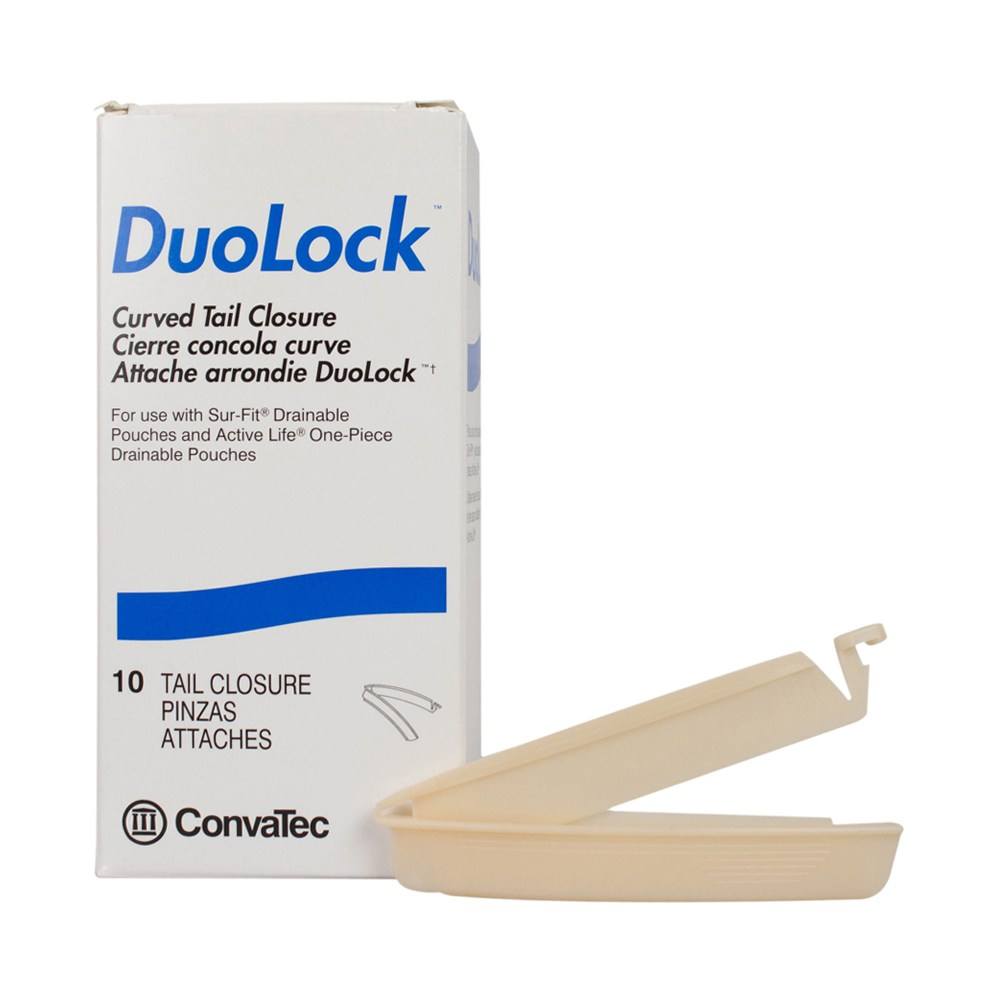 Convatec Duo-Lock Curved Tail Closure - Box of 10 - Sqb175652_Bx