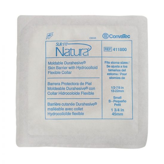 , Sur-Fit Natura Durahesive Skin Barrier with Hydrocolloid Tape Collar &#8211; Flat