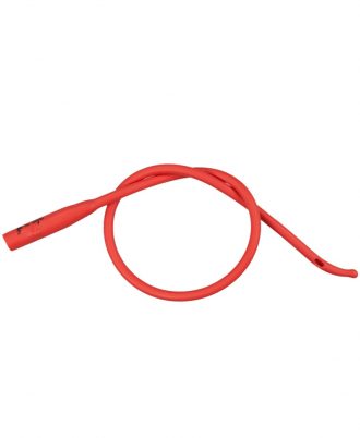 Medline Coude Style Red Rubber Intermittent Catheter