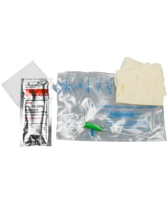 MMG Intermittent Catheter Closed System Custom Kit (Only Contains Gauze, Gloves, and PVP Iodine Swabs)