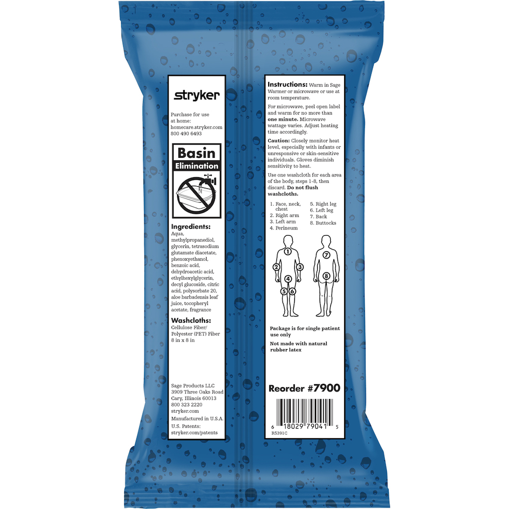 Buy Stryker Sage Comfort Bath Washcloths with Fragrance - Pack of 8 at  Medical Monks!