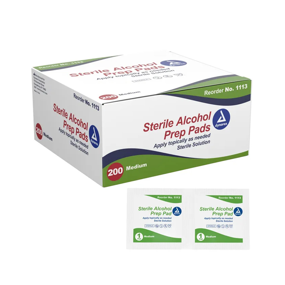 Dynarex Sterile Alcohhol Prep Pad 200ct  616784111322YN 