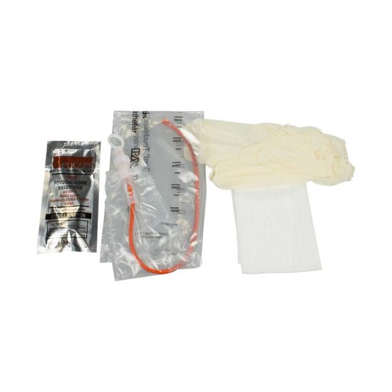 , Bard Touchless Plus Coude Red Rubber Intermittent Catheter Kit