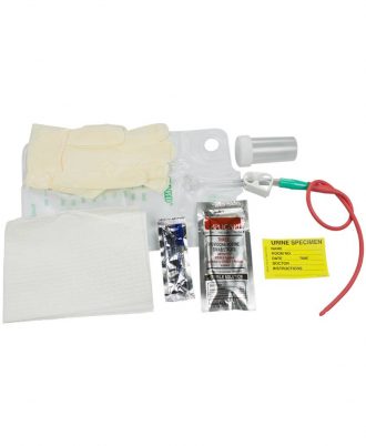Bard Intermittent Tray Bi-Level Red Rubber and Preattached to a 1000ML Collection Bag