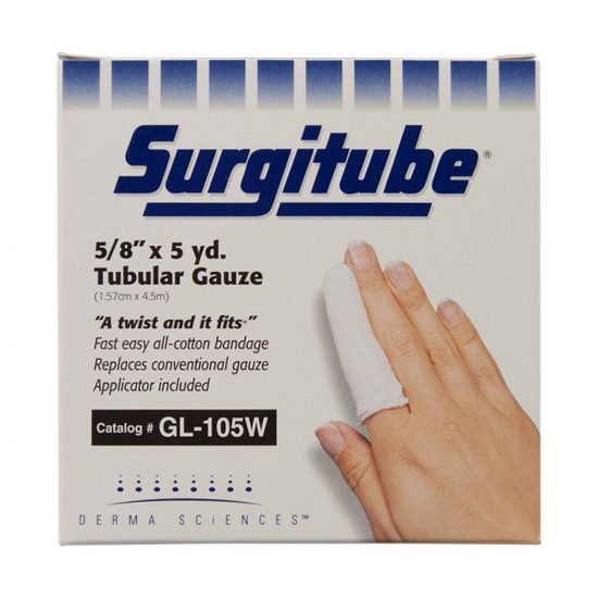 , Surgitube Tubular Gauze for Small Fingers or Toes- for use without applicator