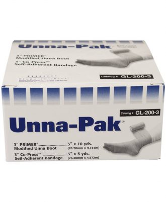 Unna-Pak: Primer Modified Unna Boot and Duban Self Adherent Bandages
