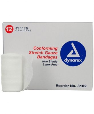 Dynarex Conforming Stretch Gauze Bandages, Non-Sterile