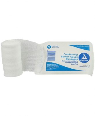 Dynarex Conforming Stretch Gauze Bandages, Sterile