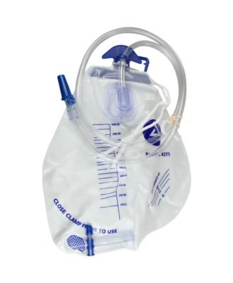 Dynarex Urinary Bed Side Drainage Bags with Drip Chamber