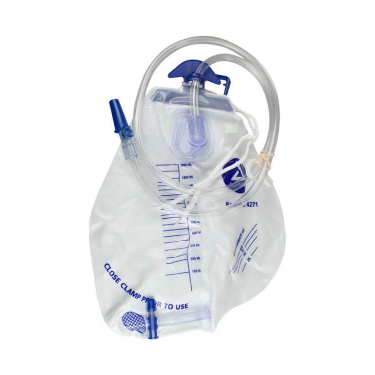 Dynarex Urinary Bed Side Drainage Bags with Drip Chamber
