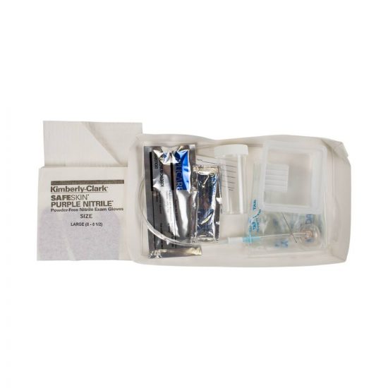 , Dover Closed Urethral Tray with BZK Swab