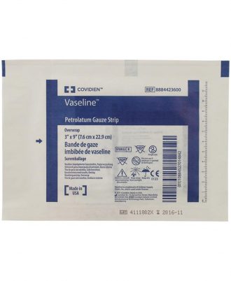 Vaseline Petrolatum Gauze (Strip in Overwrap Peelable Foil Pack)