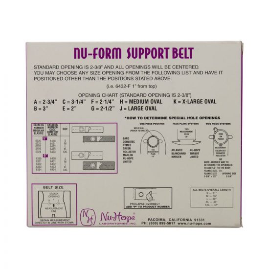 Nu-Form Support Belt, Cool Comfort Elastic