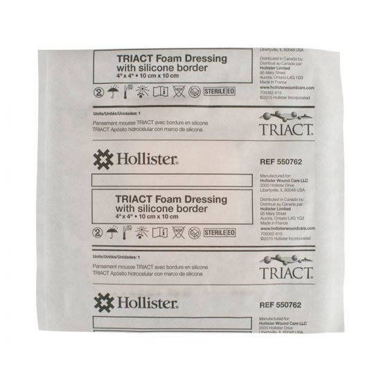 , TRIACT Foam Dressing with Silicone Border