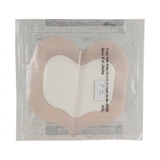 , TRIACT Foam with Silicone Border Sacral Pad