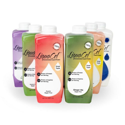 6 multicolored bottles of LiquaCel