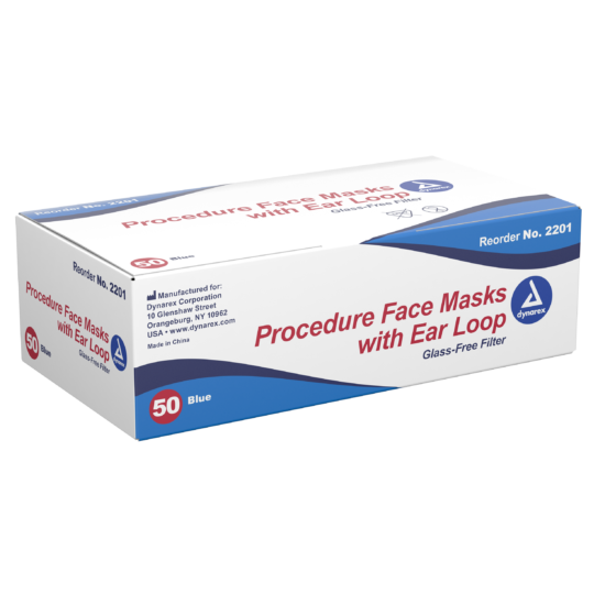 , Dynarex Procedure Face Mask &#8211; with Ear Loop