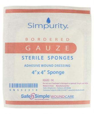 Safe n' Simple Bordered Gauze Sterile Sponges