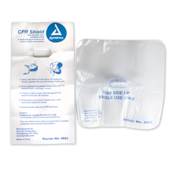 , Dynarex CPR Face Shield with One-Way Valve