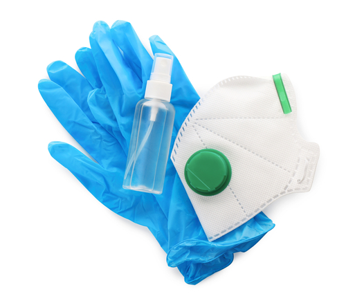 medical glove and disinfectant