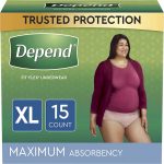Depend FIT-FLEX Incontinence Underwear for Women, Disposable, Moderate  Absorbency, S/M, Blush, 21 Count : : Health & Personal Care
