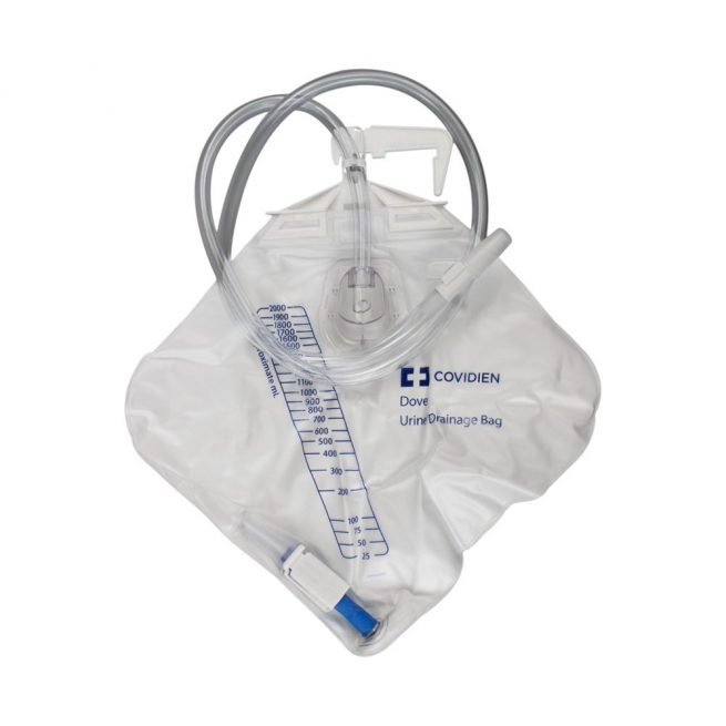 Dover Urine Drainage Bag with 48" Tubing with Luer-Slip Sampling