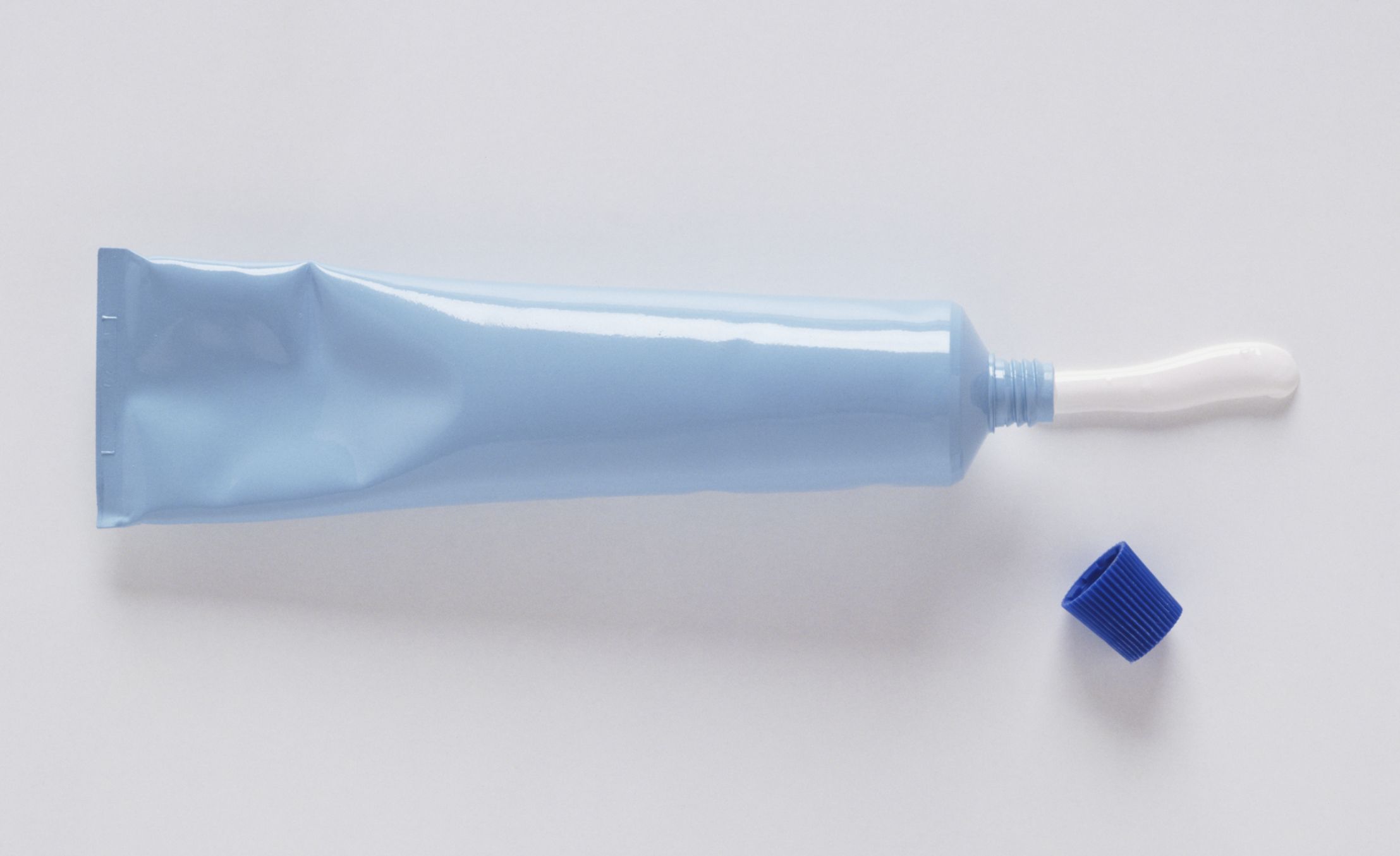blue tube of ostomy paste