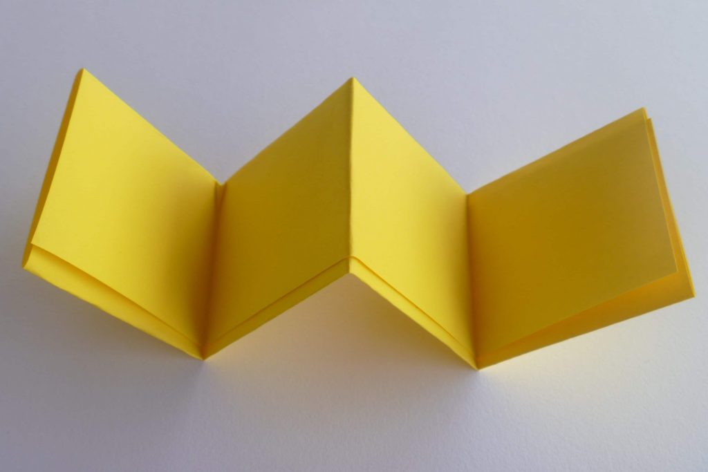 folded yellow paper