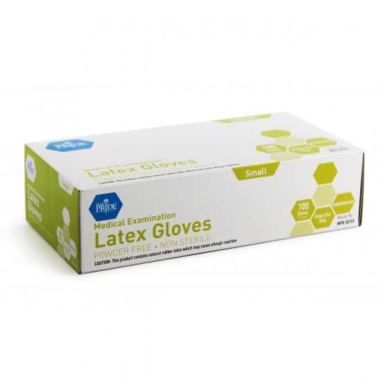 , MedPride Powder Free Latex Exam Gloves