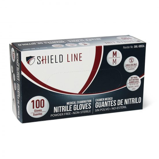 , Shield Line Powder Free Nitrile Exam Gloves